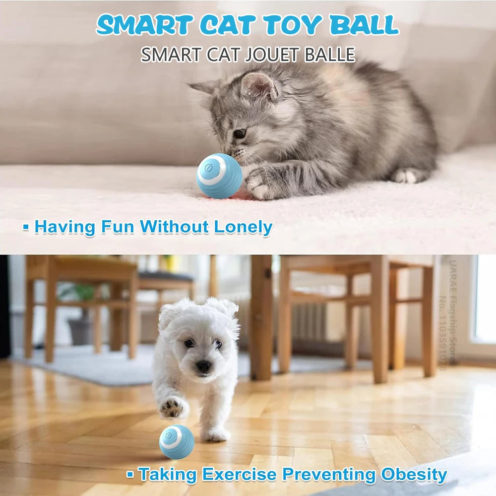 Electric Interactive Rolling Ball for Cats - Smart Toy and Game Accessory