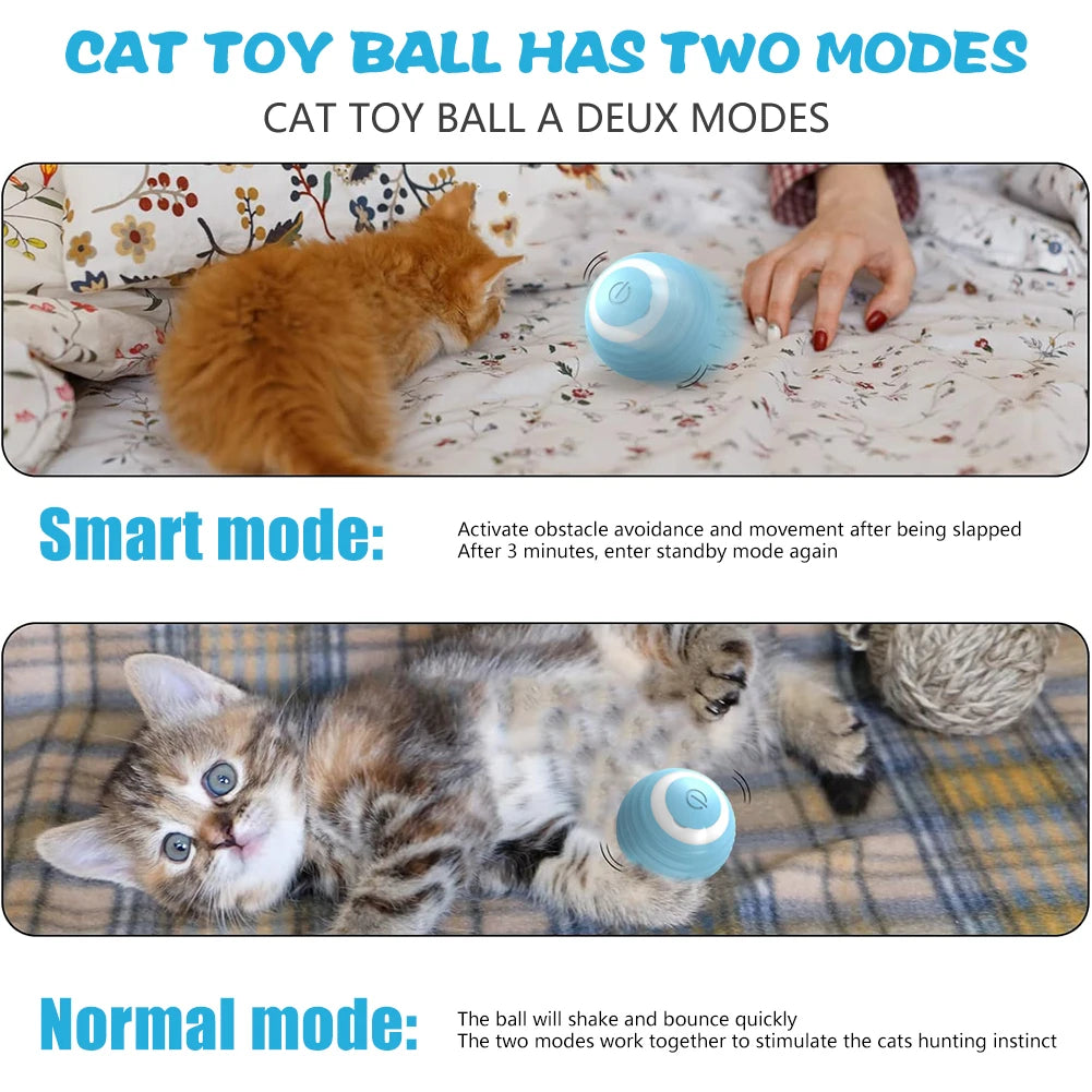Electric Interactive Rolling Ball for Cats - Smart Toy and Game Accessory